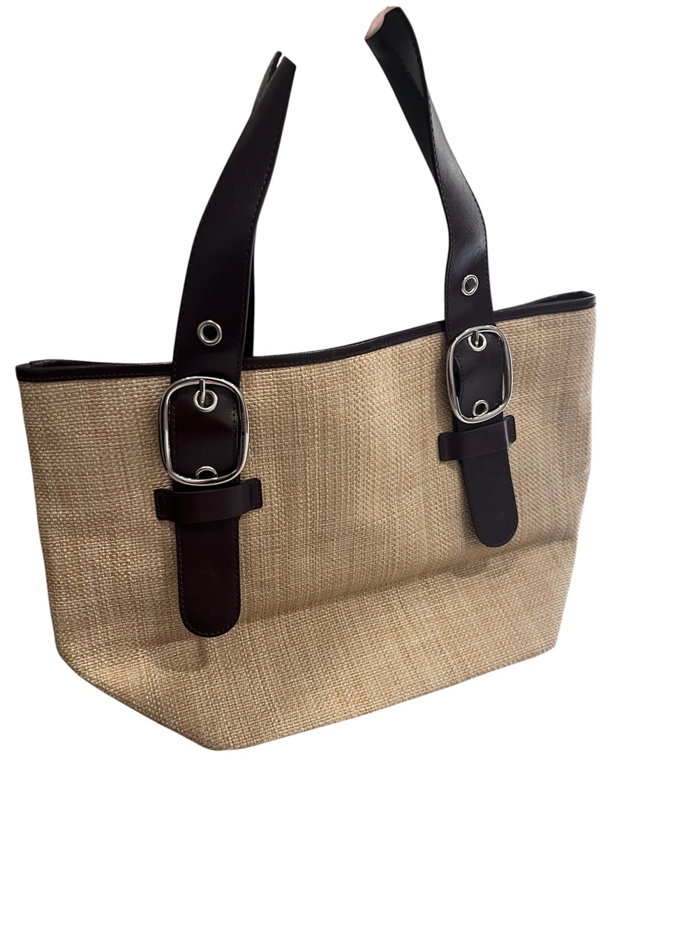 Banana Republic Brown Woven Straw Tote Bag - Picture 6 of 11